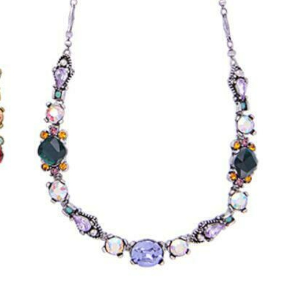 Abstact gem & Acrylic Necklace